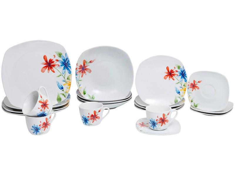 食器 Nicole Aparelho de Jantar 20 Peças World Collection - Quadrado Porcelana